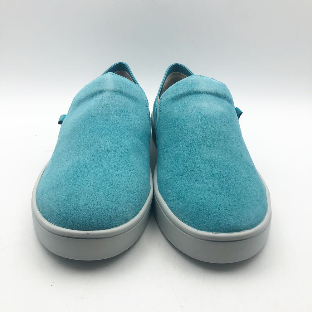 Spenco Womens Saylor Slip On Sneakers Size 7 Aqua Sea Blue Leather APMA NIB - Picture 5 of 11